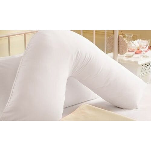 Orthopedic V-shaped Pillow - White