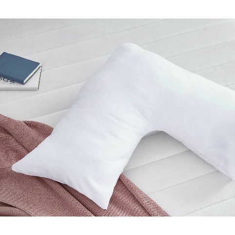 Orthopedic V-shaped Pillow - White