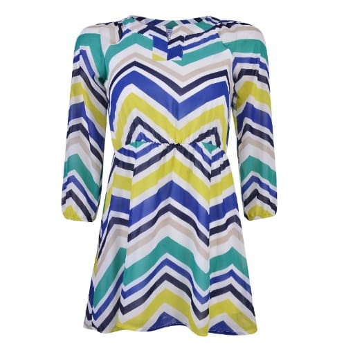 Multicolor High Low Dress