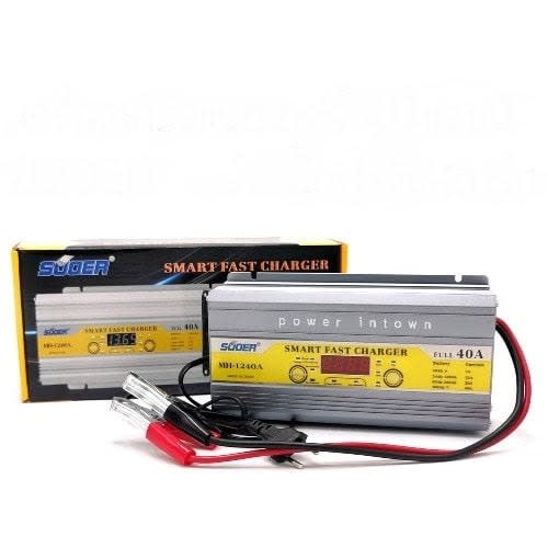 Suoer 40a Lead Acid Car Inverter Battery Charger With Digital Display