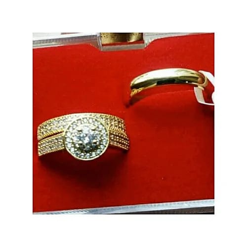 Bliss Wedding Ring Set-Gold