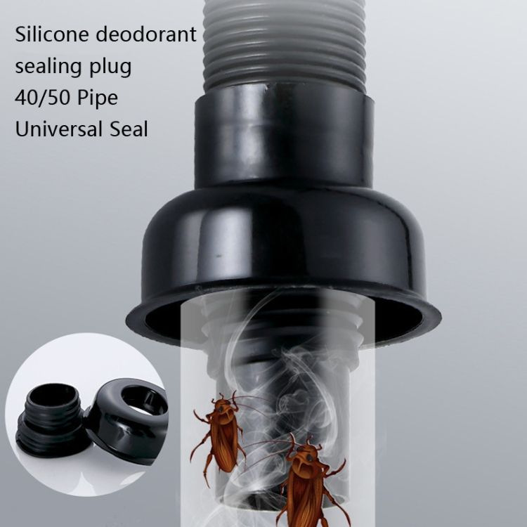 Washbasin Water Pipe C Black Flap No Basket With Overflow