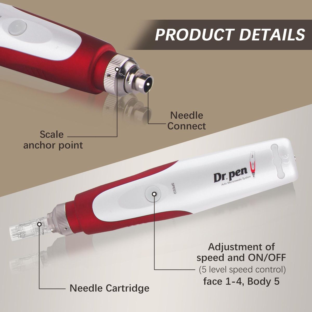 Wirelessly Rechargeable Dermapen Micro Needling Pen Efoliate Shrink Pores Mesotherapy Auto Micro Needl-e Derma System Therapy