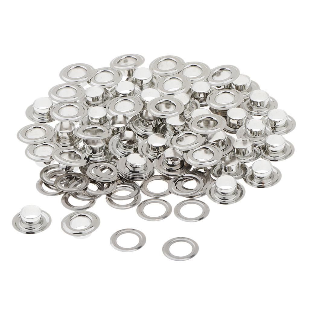 50x Metal Grommets Silver Grommets Grommets For Clothing Leather