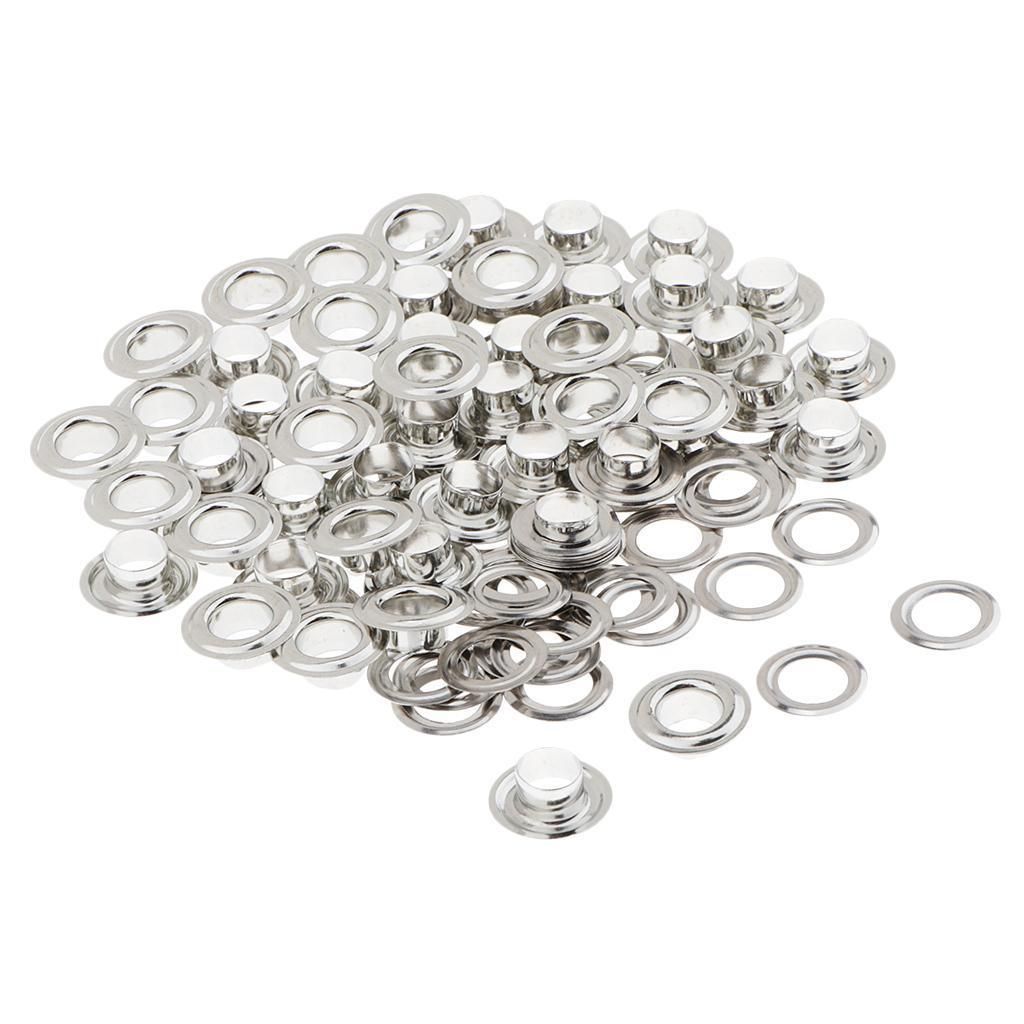 50x Metal Grommets Silver Grommets Grommets For Clothing Leather
