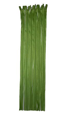 20 Inch Nylon Invisible Zippers 6-pack, Green