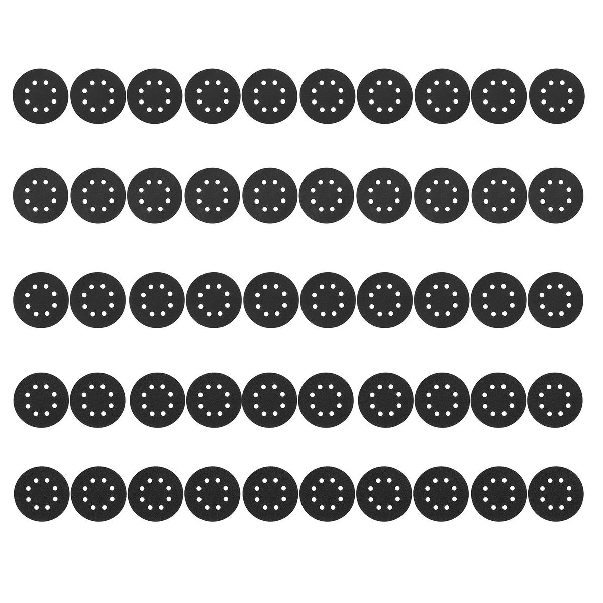 50Pcs Sanding Discs 5-inch 125mm 8-Hole 240/180/120/80/60 Sandpaper for Random Track Sanding Machines Made of Silicon Carbide Material Black Water-Based Sandpaper