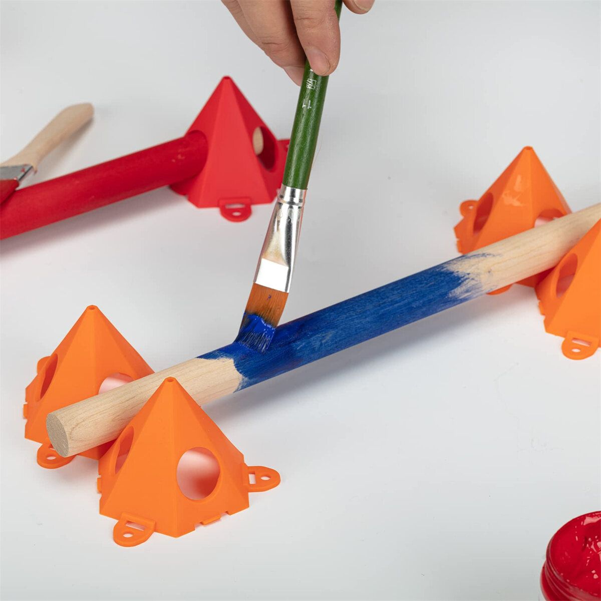 10pcs Portable Woodworking Paint Triangle Stand Wood Support