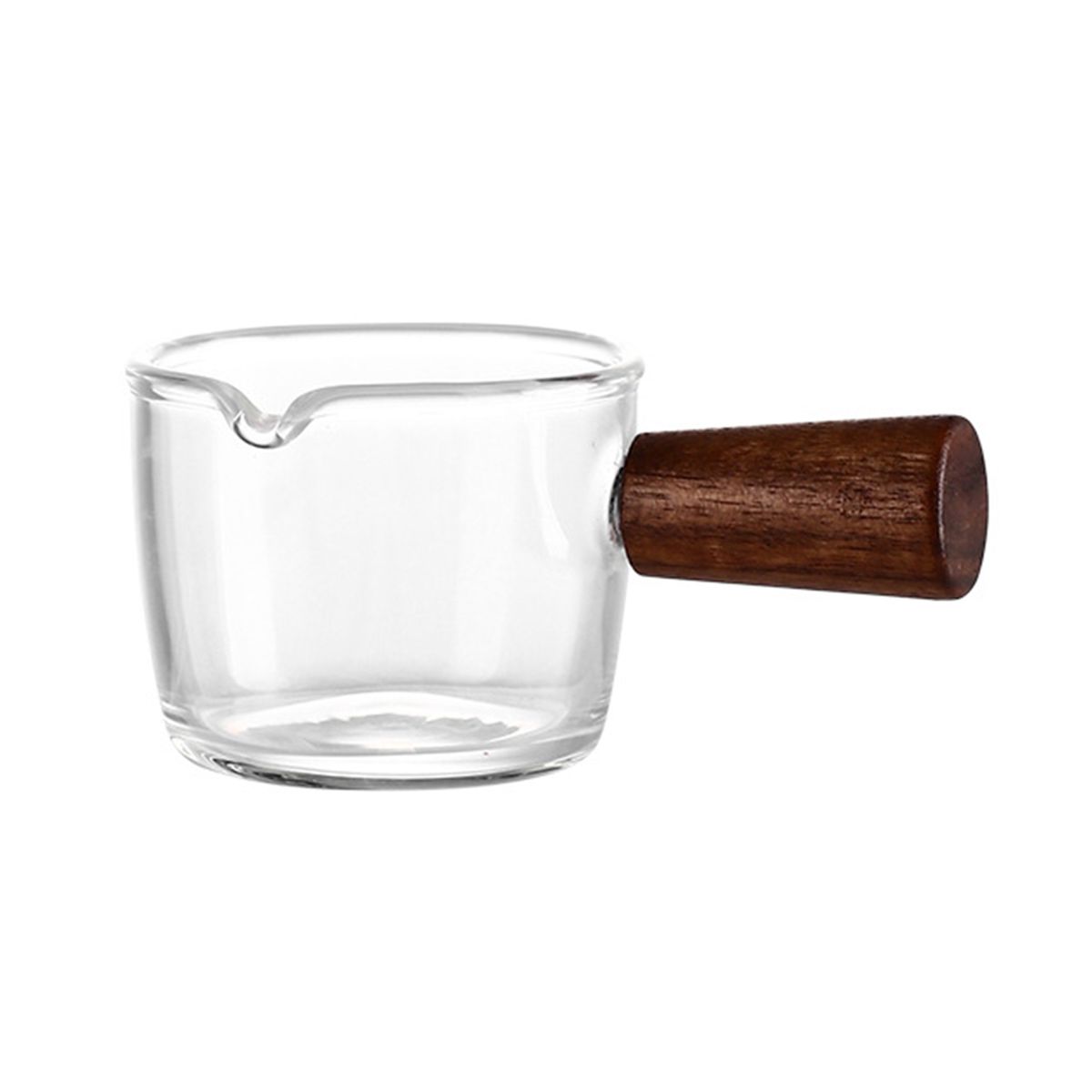 Milk Cup With Wood Handle Spout Measuring Cup A