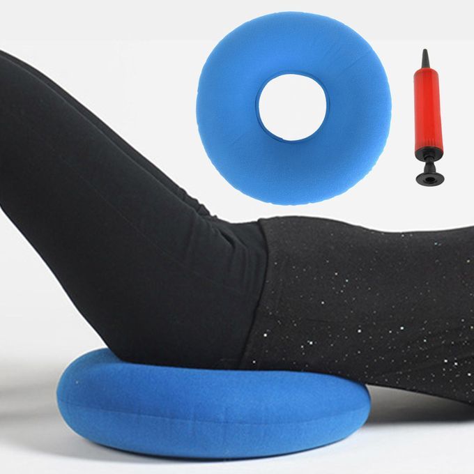 Inflatable Donut Cushion Hemorrhoid Seat Pillow For Light Blue