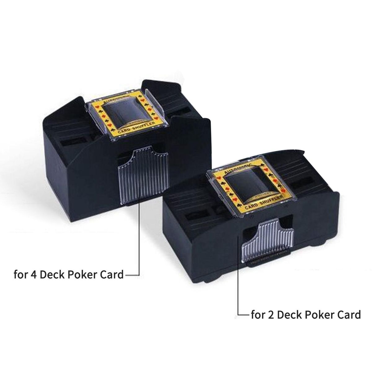 Automatic Card Shuffler Electric Shuffler Battery-Operated Card Game Tool 4 Deck Poker Card Shuffling Machine