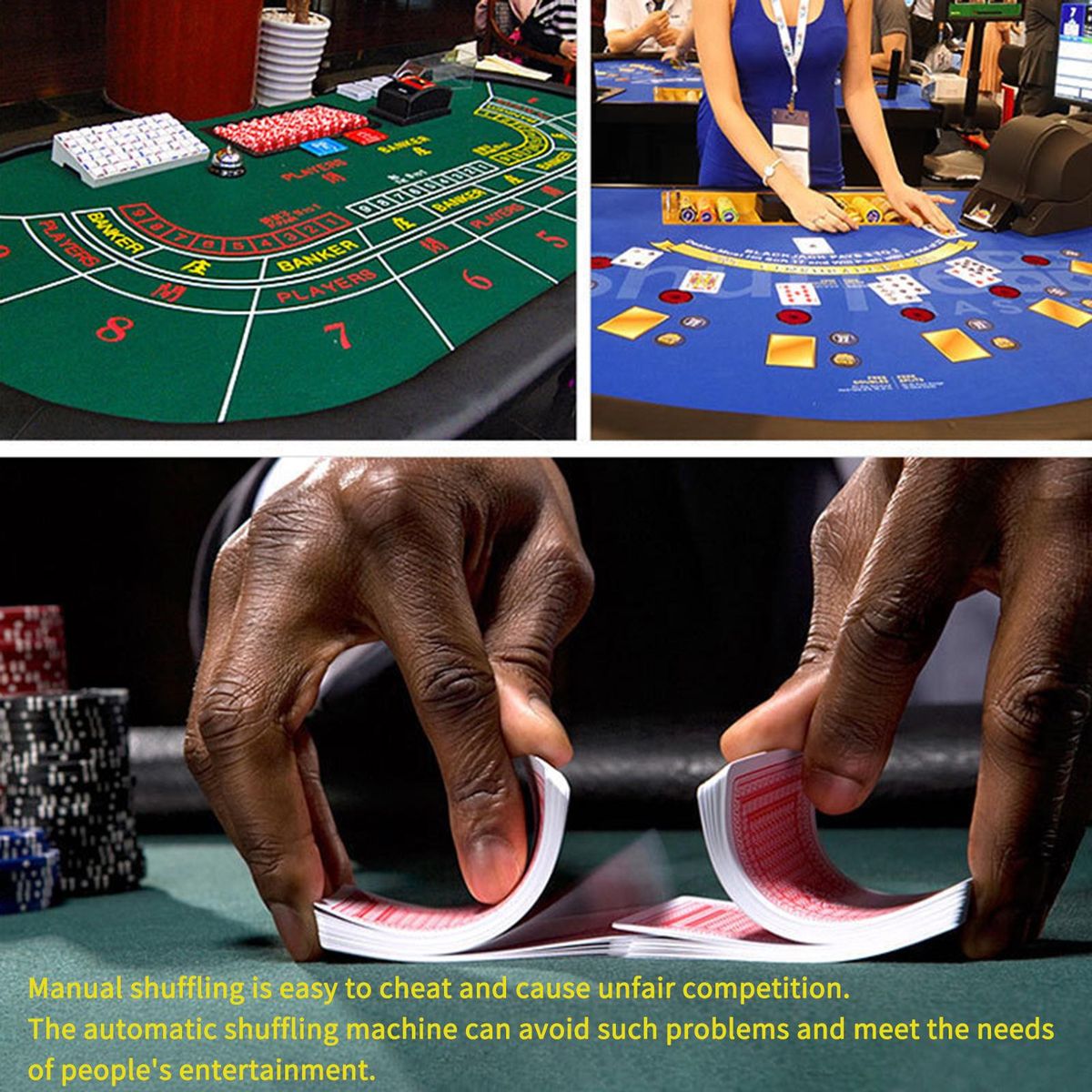Automatic Card Shuffler Electric Shuffler Battery-Operated Card Game Tool 4 Deck Poker Card Shuffling Machine