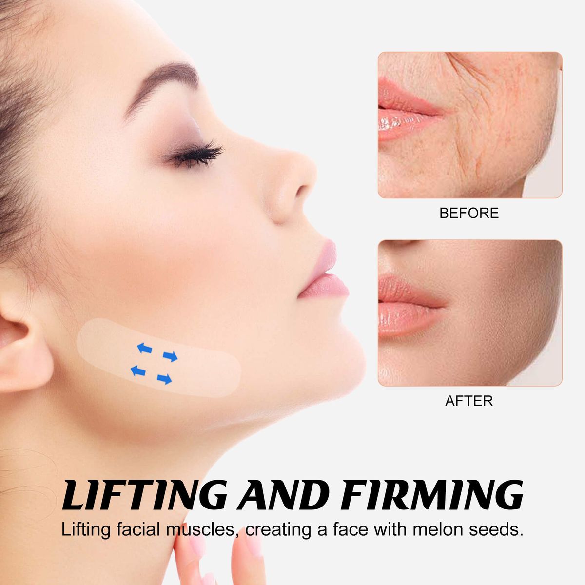 120Pcs Face Lift Patch Thin Double Chin Tightening V Shaped