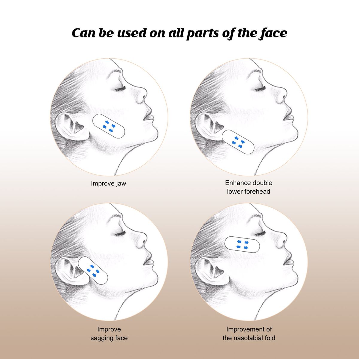 120Pcs Face Lift Patch Thin Double Chin Tightening V Shaped