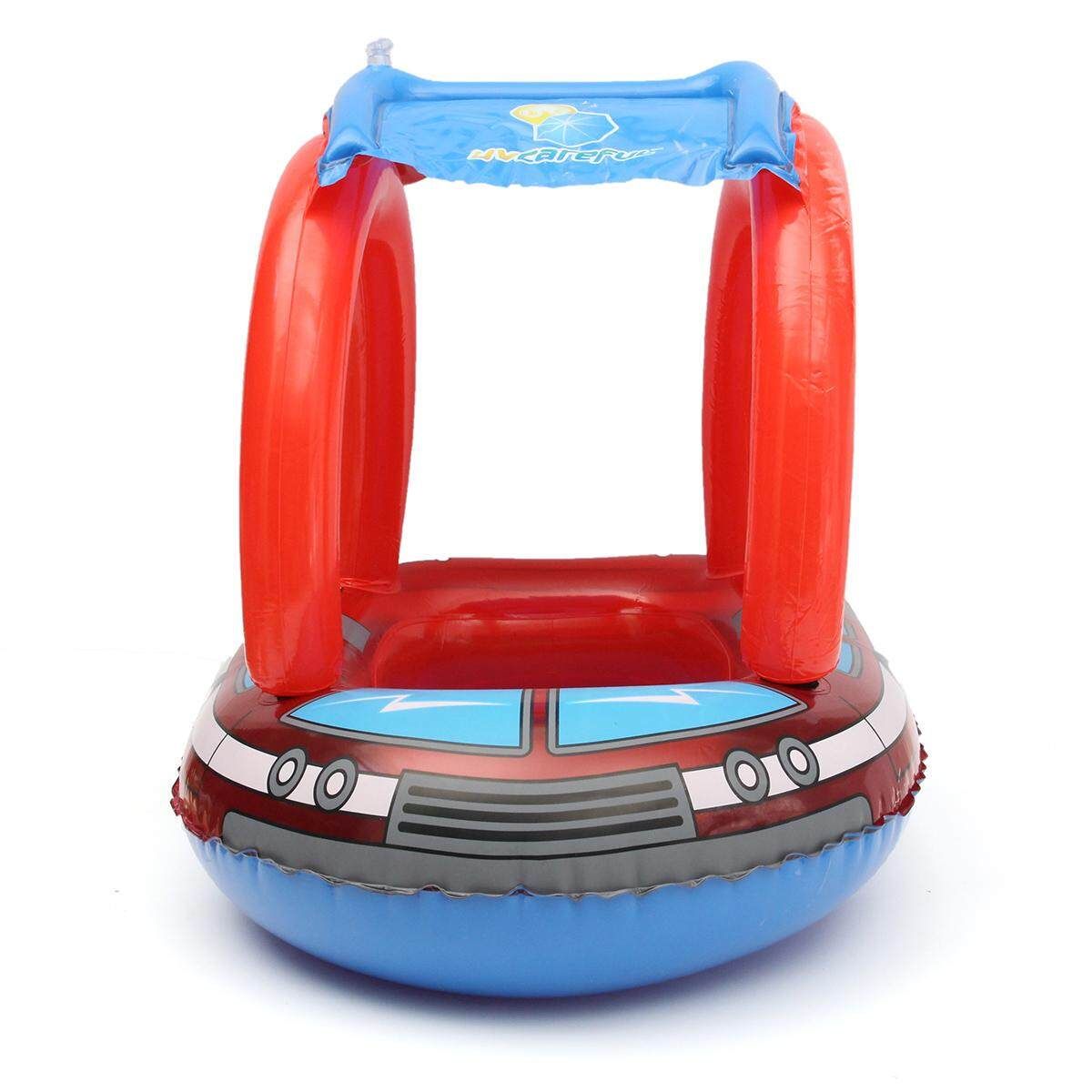 Baby Toddler Infant Sunshade Swimming Pool Swimways Seat Float Boat Ring Raft