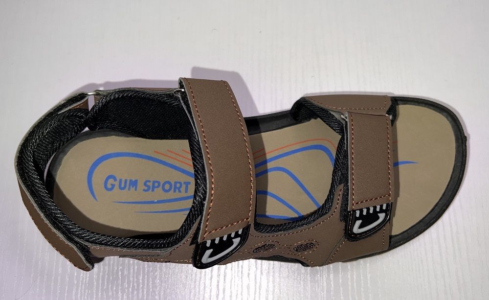 Velcro Strap Sandal - Brown