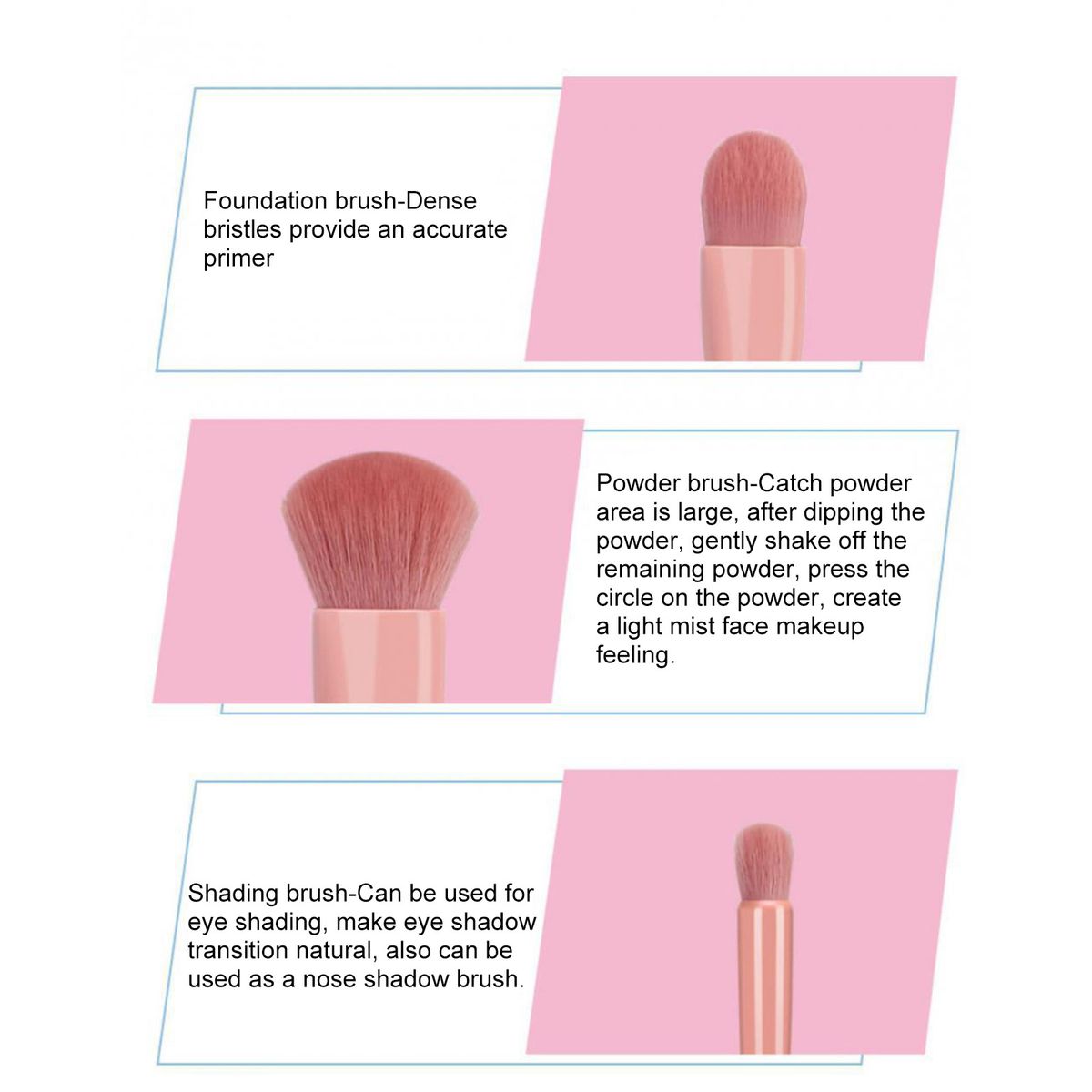 5PCS Makeup Cosmetic Brushes Kit Set Foundation Concealers
