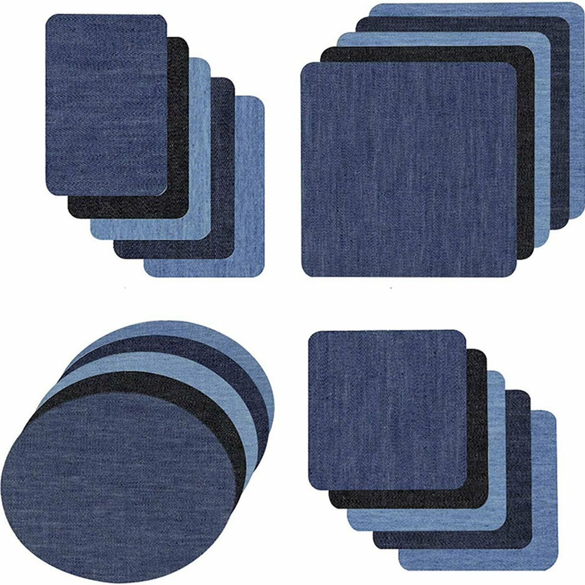 20Pcs Iron-on Patches Jean Patches Denim Fabric Patches