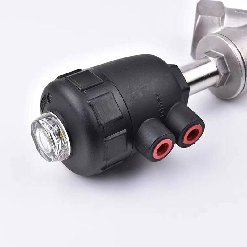 304 Threaded Pneumatic Angle Seat Valve Threaded Flange Type Plastic Head High Temperature Steam Valve Y Type Angle Seat Valve Wholesale