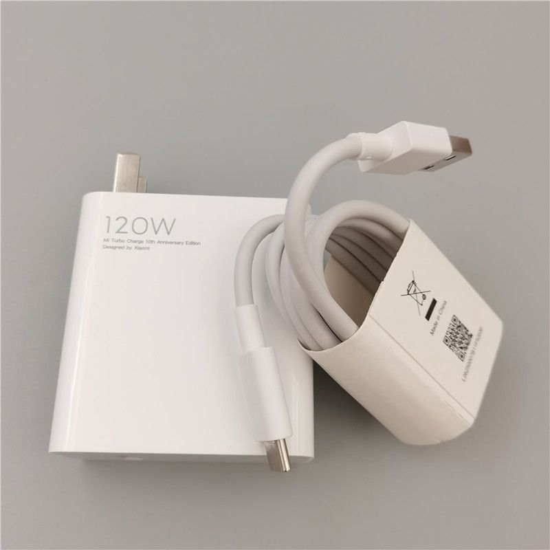 120w For Xiaomi Mi Fast Wall Charging Adapter 100cm 6a For