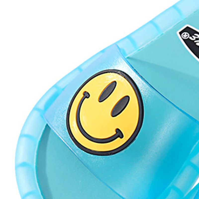 Children's Slippers Smiley Night Glowing Light-Blue