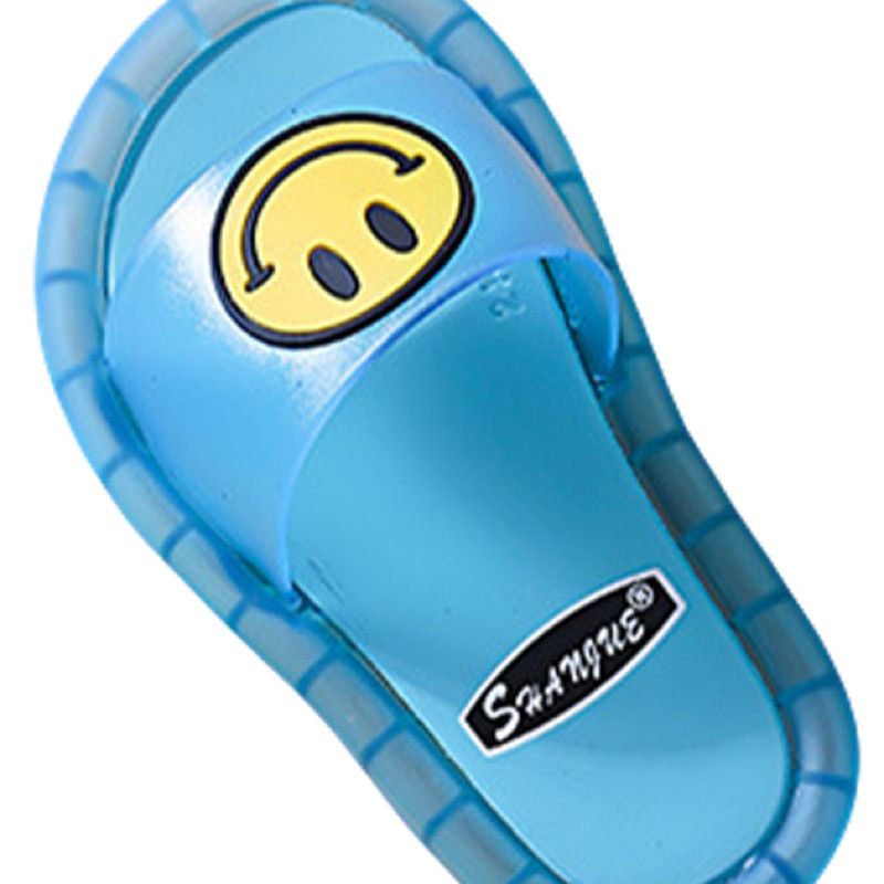 Children's Slippers Smiley Night Glowing Light-Blue