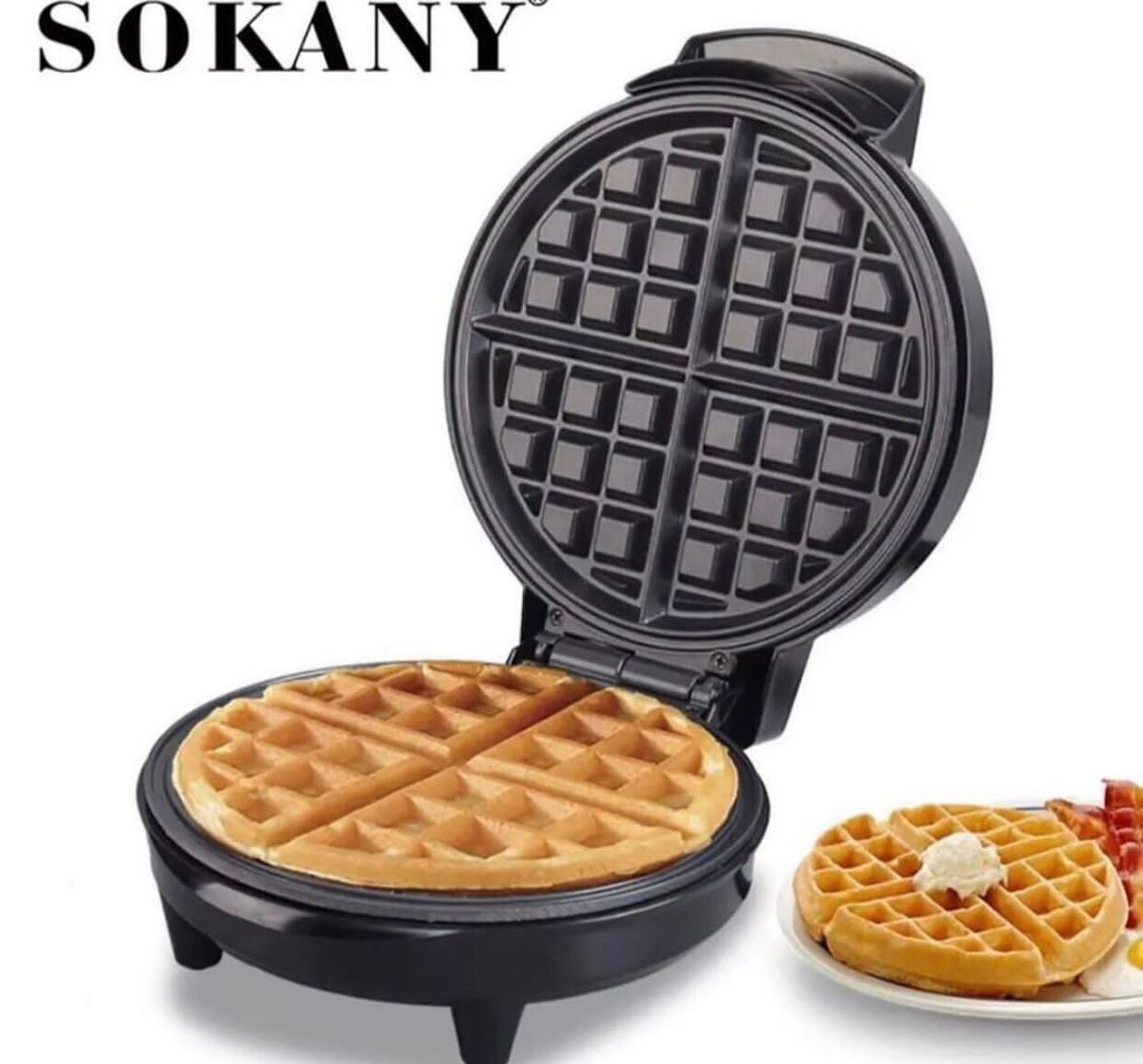 Electric Waffle Maker With Non-Stick Coating