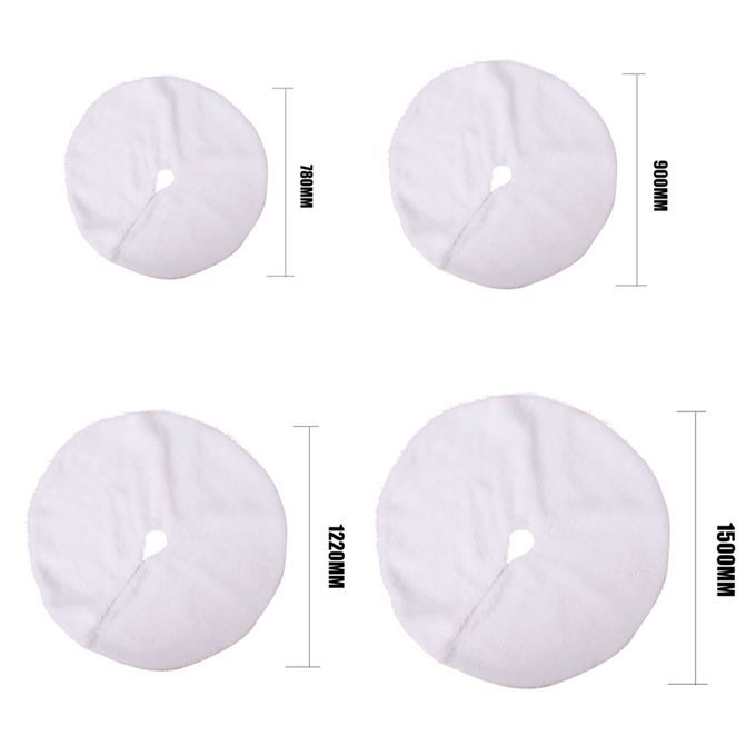 Christmas Tree Skirt White Plush Christmas Tree Carpet
