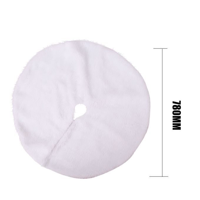 Christmas Tree Skirt White Plush Christmas Tree Carpet