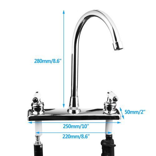 RV/Mobile Home Double Basin Faucet For Kitchen