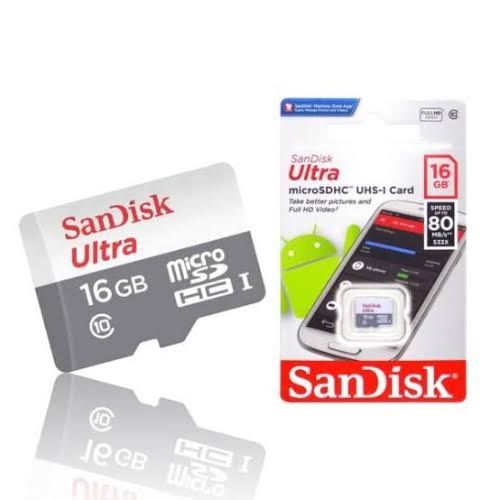 Ultra 16GB MicroSD 80Mb/s Speed Memory Card