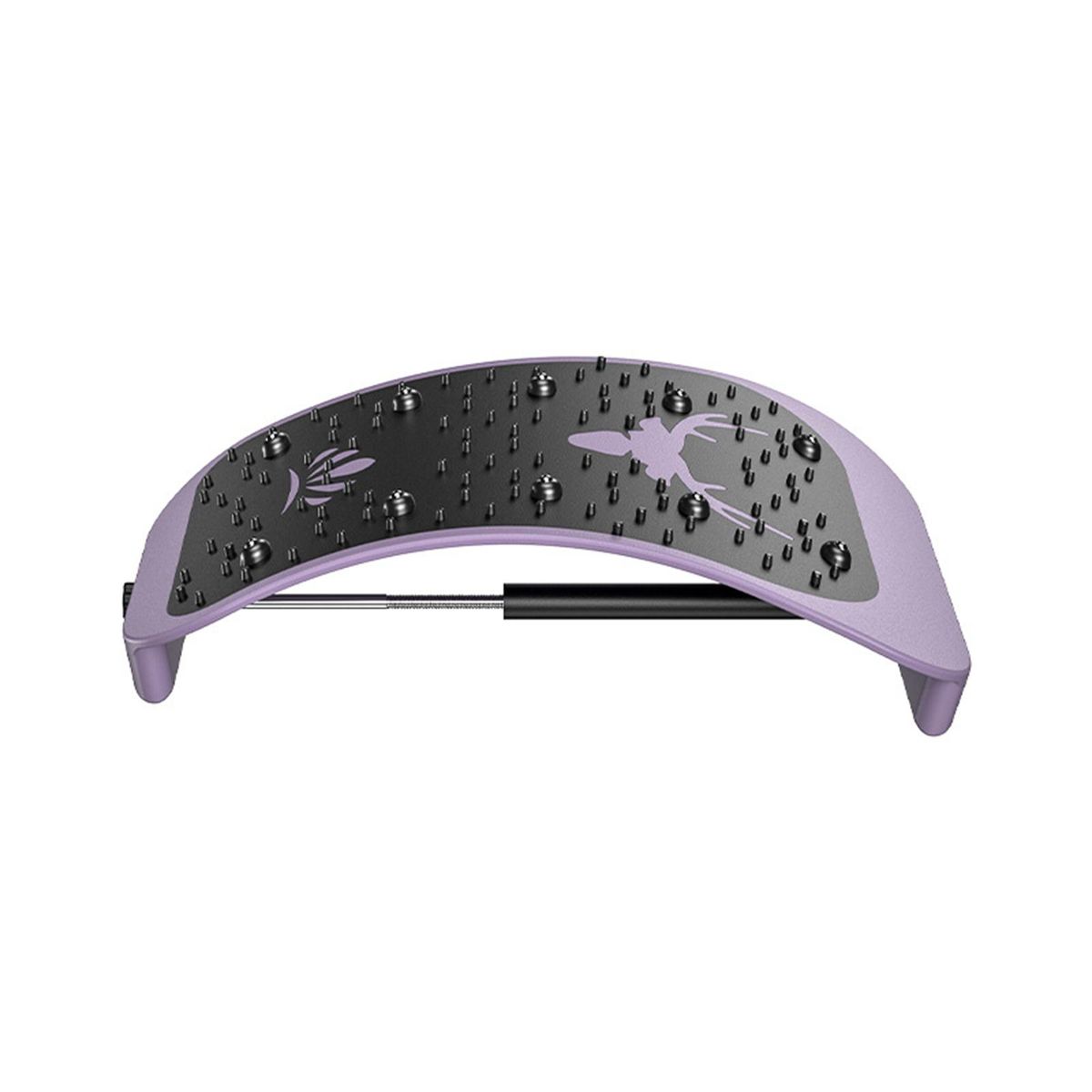 Lumbar Stretcher Adjustable Gears Lumbar Spine Massager Purple