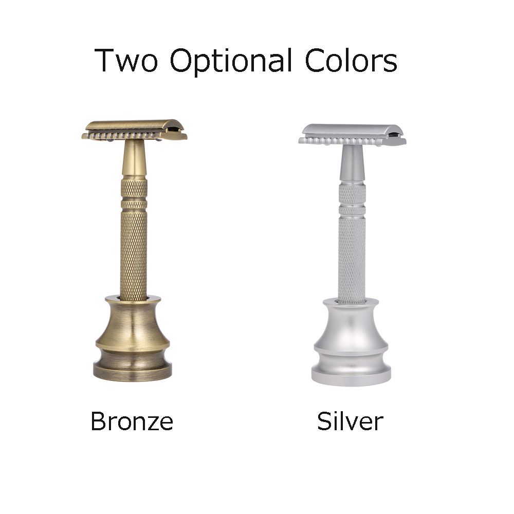 Metal Razor Shaving Kit Double Edge Safety Razor With Stand