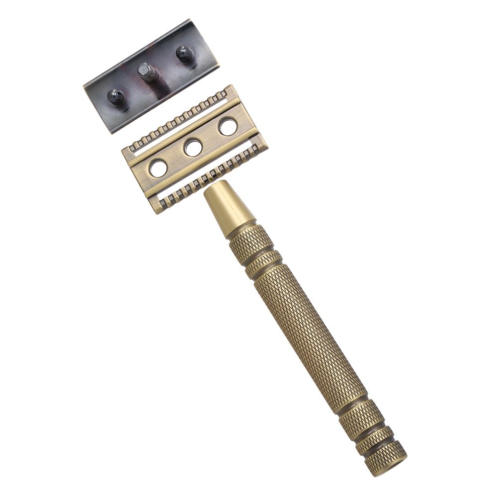 Metal Razor Shaving Kit Double Edge Safety Razor With Stand