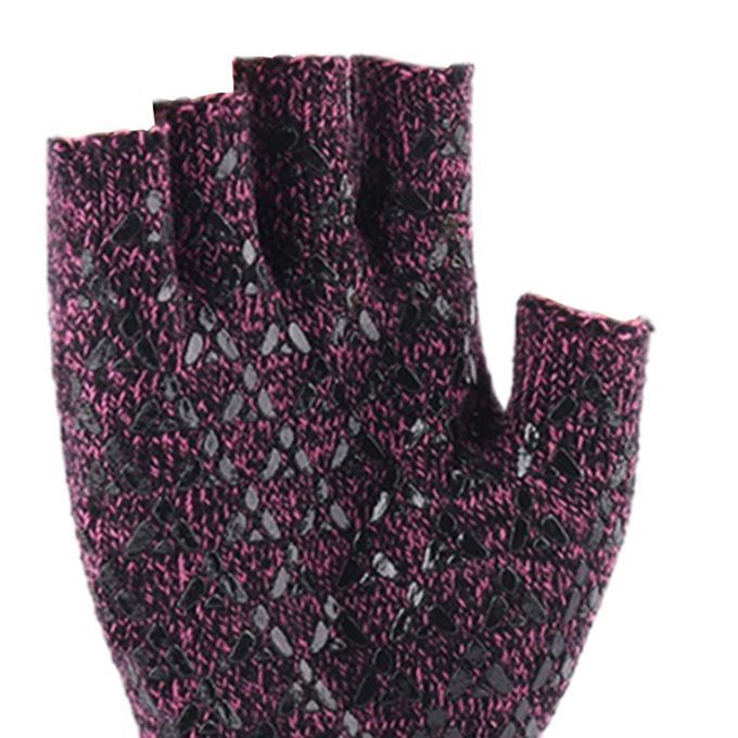 Half Finger Knit  Fingerless Windproof Cold Weather Black Red