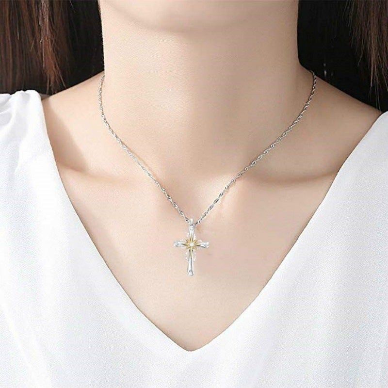 Star&Cross Pendant Jewelry Girls Gift