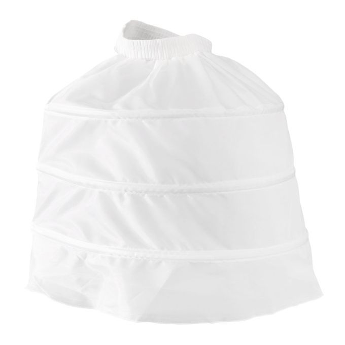 Elegant Crinoline Cage Bustle 1 Layer Floor Length White For Wedding