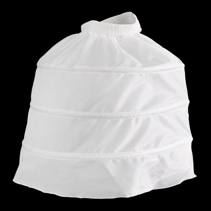 Elegant Crinoline Cage Bustle 1 Layer Floor Length White For Wedding