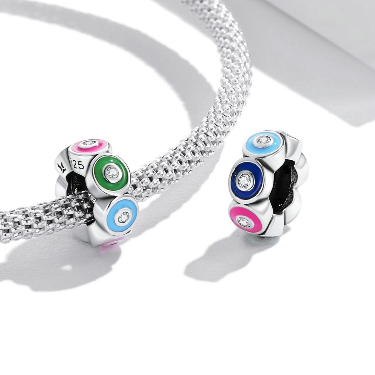 S925 Sterling Silver Devil Eye Beads