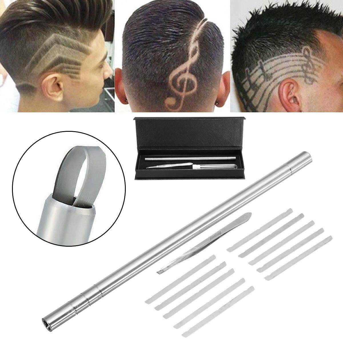 Hair Trimmer Bla Des Styling Eyebrow Beard Ra Zor Pen Salon DIY Engraved Shavings