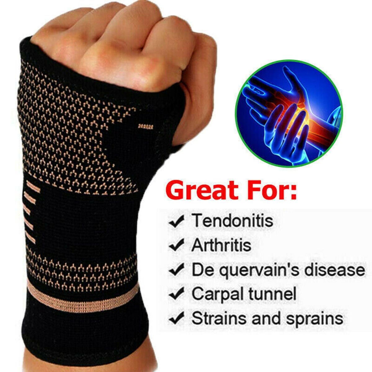 Sports Wrist Guard Wrist Brace Sleeves A