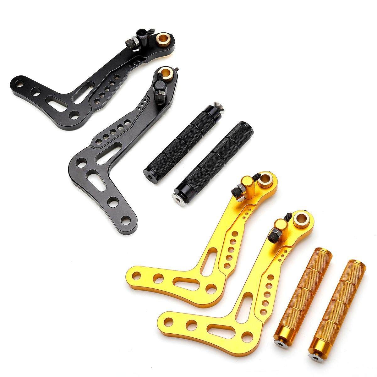 2Pcs Universal Go Kart Racing Pedals Billet Aluminum Brake And Accelerator Set Black Pedals Black (black)
