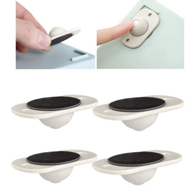 4 Pieces Adhesive Swivel Casters Small Caster Wheels Plastic Ball