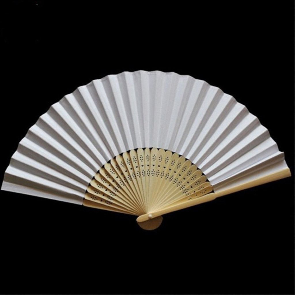 Folding Inch Solid Silk Held Hand Paper Color Favors Party Elegant Decorative 7 Lace Wedding Fan Fan Pattern Hand Fan Hand Dance