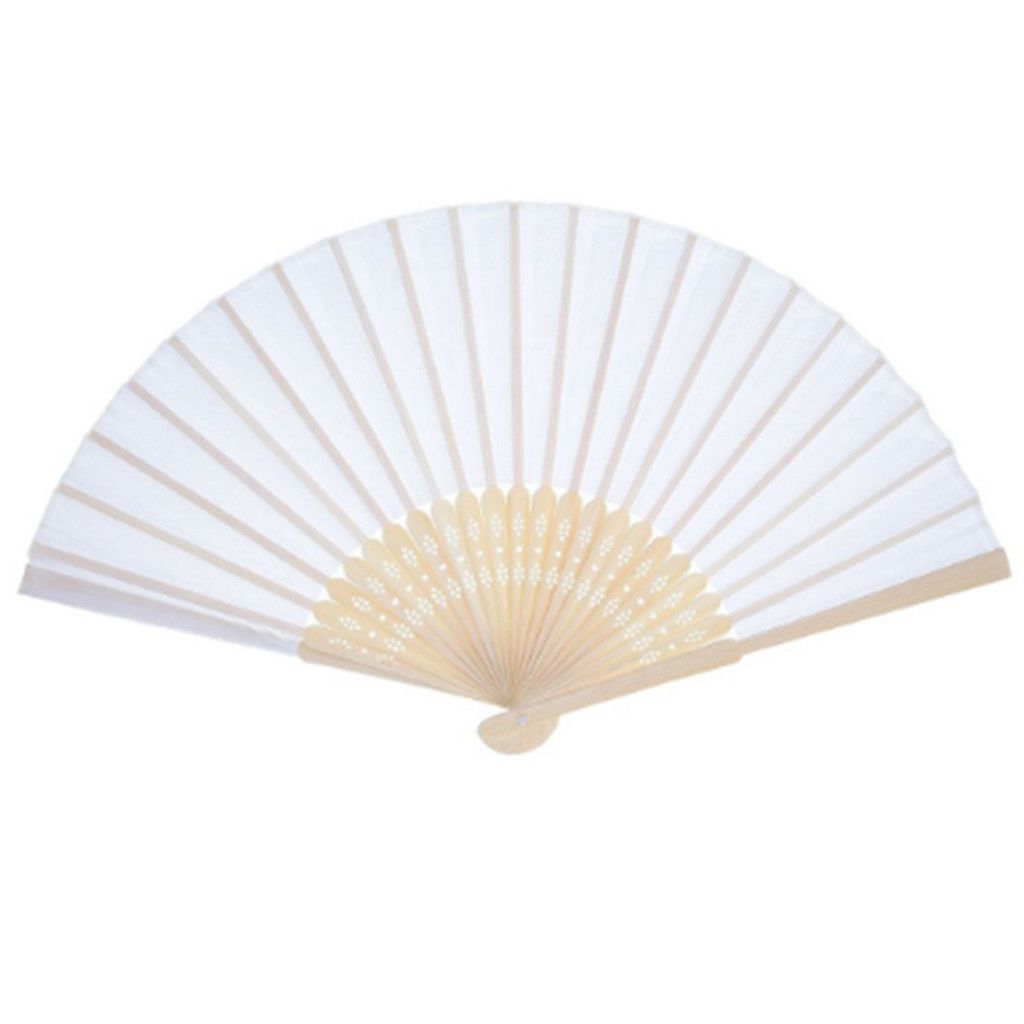 Folding Inch Solid Silk Held Hand Paper Color Favors Party Elegant Decorative 7 Lace Wedding Fan Fan Pattern Hand Fan Hand Dance