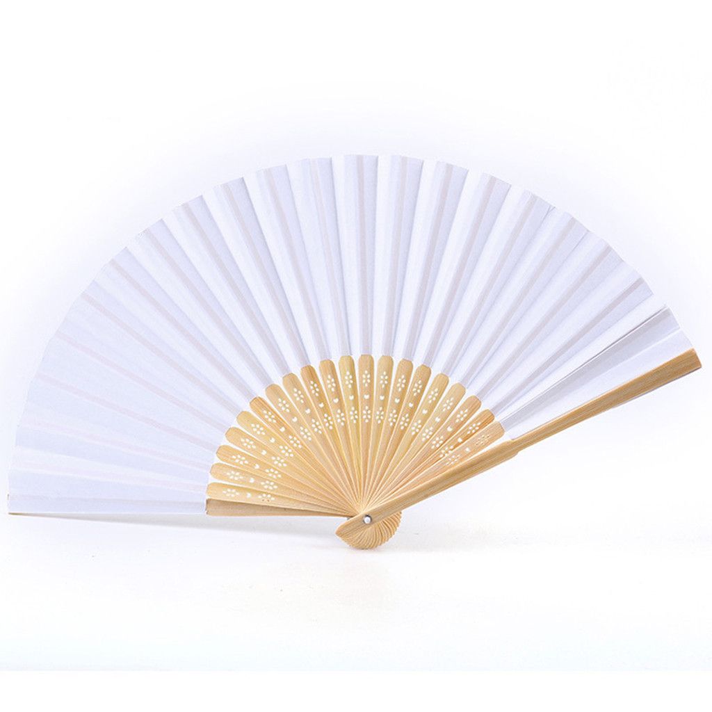 Folding Inch Solid Silk Held Hand Paper Color Favors Party Elegant Decorative 7 Lace Wedding Fan Fan Pattern Hand Fan Hand Dance