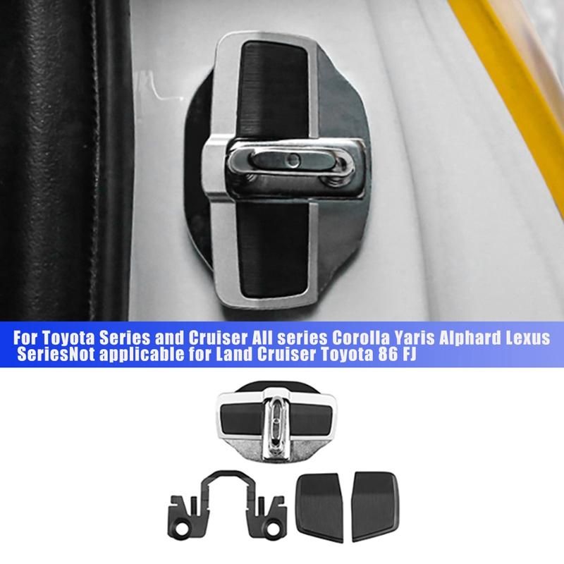 Car TRD Door Lock Buckle Upgraded Stabilizer Protector Latches Stopper for Lexus Toyota Eliminate Noise Space Lock