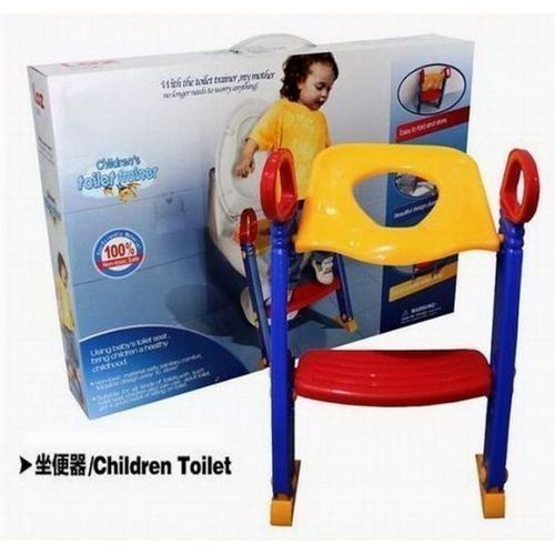 Kids' Foldable Toilet Potty Seat Training Ladder Chair