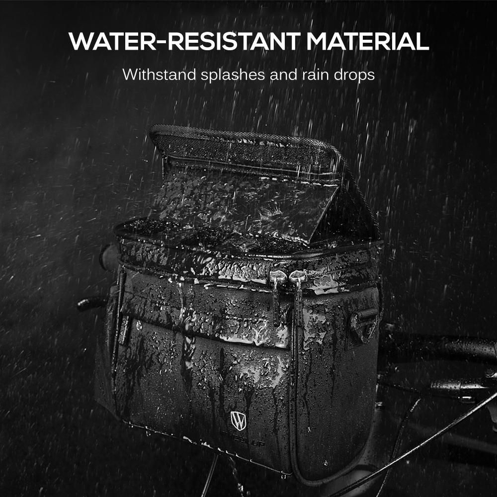 Touch Screen Bike Front Frame Bag Waterproof Bicycle Phone Bag Phone Holder EVA Handlebar Bag Cycling Front Storage Bag for 7in   Large Screen