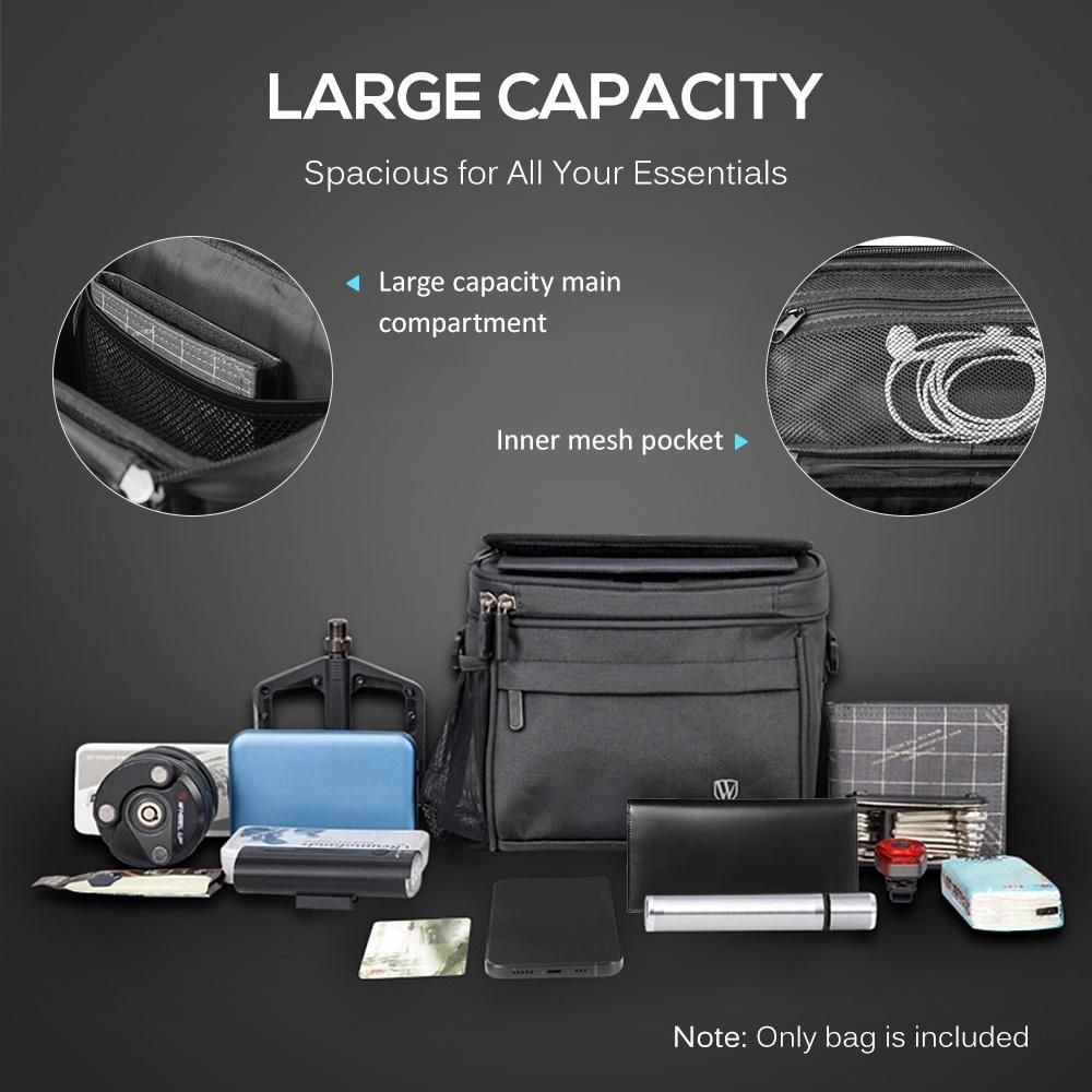Touch Screen Bike Front Frame Bag Waterproof Bicycle Phone Bag Phone Holder EVA Handlebar Bag Cycling Front Storage Bag for 7in   Large Screen